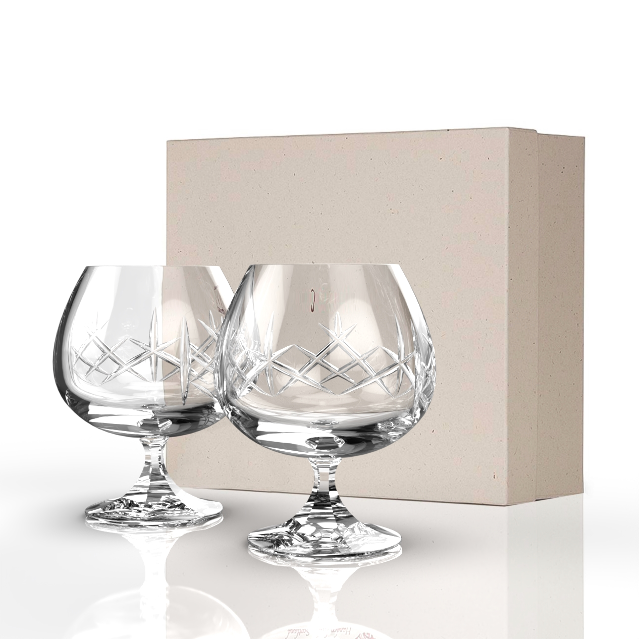 Mauchline Brandy Glass Pair